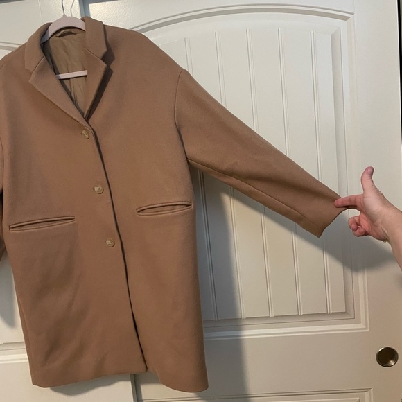Everlane the Cacoon Wool dressy tan coat size 6 - Picture 5 of 10